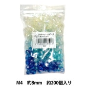 ビーズ 『DXカットビーズ M4 約8mm 約200個入り ASH-DX8C-M4』|アクリルビーズ|ビーズ