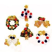 ビーズキット 『ビーズで作るXmasプチデコパーツキット リースセット No.1』 MIYUKI ミユキ|キット|ビーズ