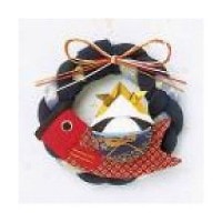 節句手芸キット 『ちりめんリース 端午の節句 LH-8 青』 Panami パナミ タカギ繊維|ちりめん細工キット|つまみ細工生地