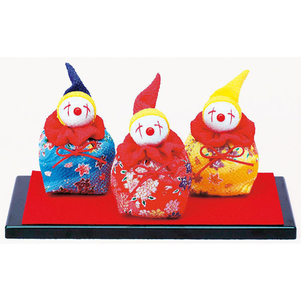 手芸キット 『京ちりめん ピエロのお手玉 赤・青・黄 LH-326』 Panami