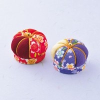 節句手芸キット 『ふっくらクッション 赤・紫 JTC-1』 Panami パナミ タカギ繊維|ちりめん細工キット|つまみ細工生地