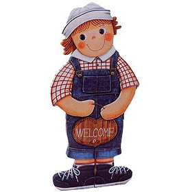 型紙 『ドアストッパー・男の子 P-410』 Country Craft