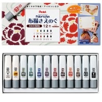 画材 『ペンテル Fabricfun 布描きえのぐ 日本の伝統色12色 FFWE-12W』|染料・布描き|ソーイング