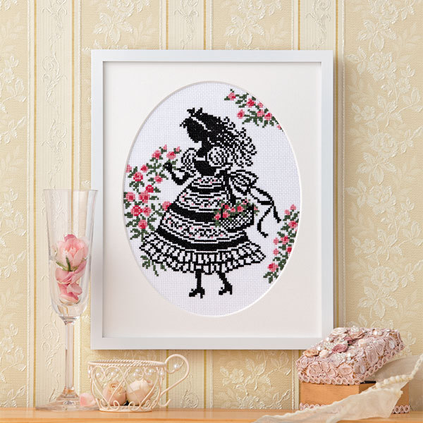 刺しゅうキット 『クロスステッチ刺繍キット オノエ・メグミの少女のステッチ 花かご 7385』 Olympus オリムパス-ユザワヤ公式ネットショップ