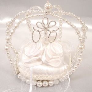 ウエディング手芸キット 『リングピロー 巻バラタイプ 白 WW-121