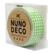 お名前ラベルシール 『NUNO DECO TAPE (ヌノデコテープ) みどりチェック 11-845』 KAWAGUCHI カワグチ 河口|ワッペン|ソーイング