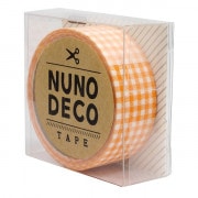 お名前ラベルシール 『NUNO DECO TAPE (ヌノデコテープ) だいだいチェック 11-846』 KAWAGUCHI カワグチ 河口|ワッペン|ソーイング