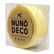 お名前ラベルシール 『NUNO DECO TAPE (ヌノデコテープ) きいろしましま 11-849』 KAWAGUCHI カワグチ 河口|ワッペン|ソーイング