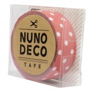 お名前ラベルシール 『NUNO DECO TAPE (ヌノデコテープ) うすべに水玉 11-850』 KAWAGUCHI カワグチ 河口|ワッペン|ソーイング