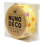 お名前ラベルシール 『NUNO DECO TAPE (ヌノデコテープ) きいろカラフルハート 11-854』 KAWAGUCHI カワグチ 河口|ワッペン|ソーイング