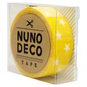 お名前ラベルシール 『NUNO DECO TAPE (ヌノデコテープ) きいろスター』 KAWAGUCHI カワグチ 河口|ワッペン|ソーイング