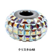 アクセサリー素材 『ビーチャームドビーズ 1個入り クリスタルAB #80201』|パックビーズ|ビーズ