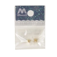 手芸金具 『樹脂ピアス 6mm板キャッチ付 G 1ペア』|金具・留め具|ビーズ