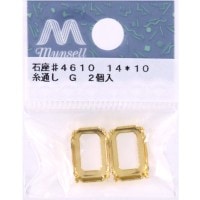 手芸金具 『石座 #4610 14×10mm用 糸通し ゴールド 2個入り』|金具・留め具|ソーイング