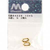 手芸金具 『石座 #4228 10×5mm用 糸通し ゴールド 2個入り』|金具・留め具|ソーイング