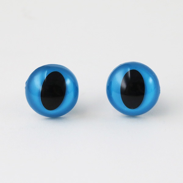 手芸 目 パーツ 『あみぐるみEYE キャッツアイ 12mm ブルー』 Hamanaka