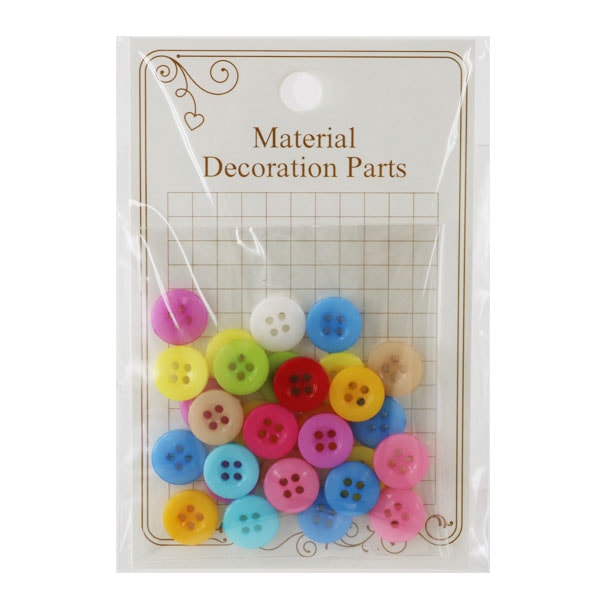 ボタン 『プラボタン MIX 11.5mm』 服飾,ボタン・バックル,ボタン,形