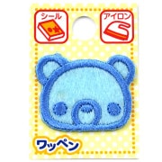 ワッペン 『ネームワッペン くま2 水色 ABS3-57BL』|ワッペン|ソーイング