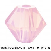 スワロフスキー 『#5328 XILION Bead ローズウォーターオパール 3mm 30粒』 |スワロフスキー|ビーズ