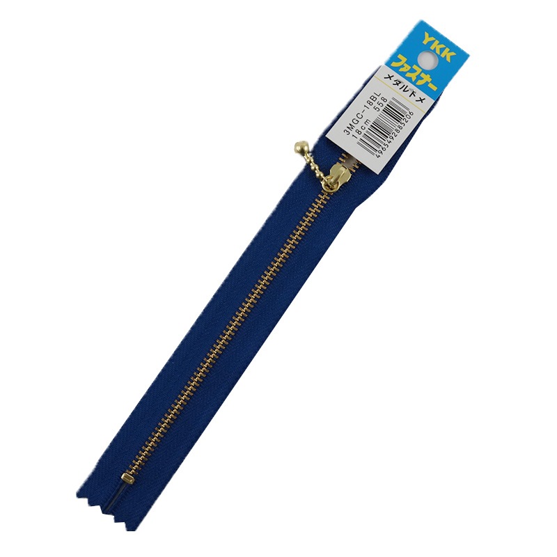 【関税 送料無料】maje スパンコール トップス ファスナー 『玉付ゴールドファスナー16cm 558番色』 YKK