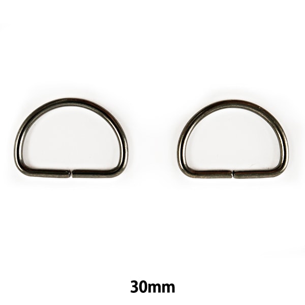 手芸パーツ 『Dカン 2ヶ入り 30mm 黒ニッケル SUN10-86』 SUNCOCCOH