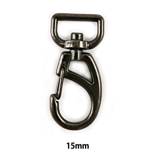 手芸金具 『ナスカン15mm 黒ニッケル SUN13-101』 SUNCOCCOH