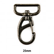 手芸金具 『ナスカン25mm 黒ニッケル SUN13-105』 SUNCOCCOH サンコッコー KIYOHARA 清原|金具・留め具|ソーイング