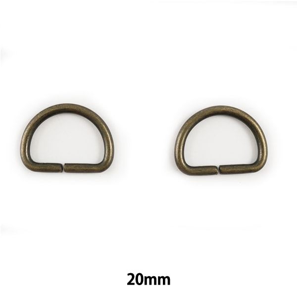 手芸パーツ 『Dカン 2ヶ入り 20mm アンティックゴールド SUN10-101