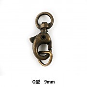 手芸金具 『ミニナスカン9mm O型 アンティックゴールド 13-162』 KIYOHARA 清原|金具・留め具|ソーイング