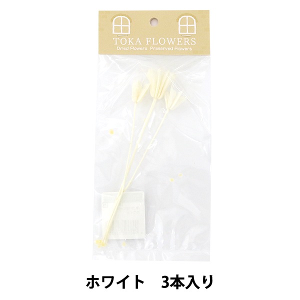プリザーブドフラワー 『ニゲラオリエンタリス ミディ ホワイト 3本 