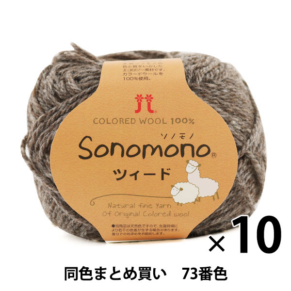 10玉セット】秋冬毛糸 『Sonomono(ソノモノ) ツィード 73番色