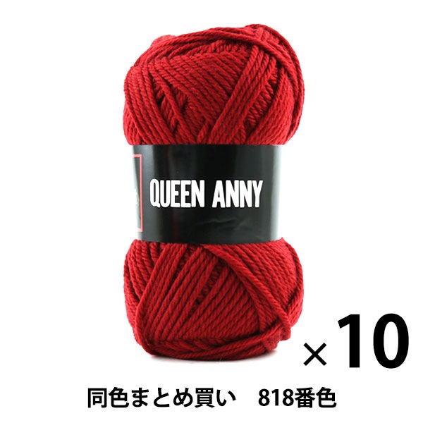 10玉セット】毛糸 『QUEEN ANNY(クイーンアニー) 818番色