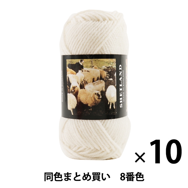 10玉セット】秋冬毛糸 『SHETLAND(シェットランド) 8番色』 Puppy