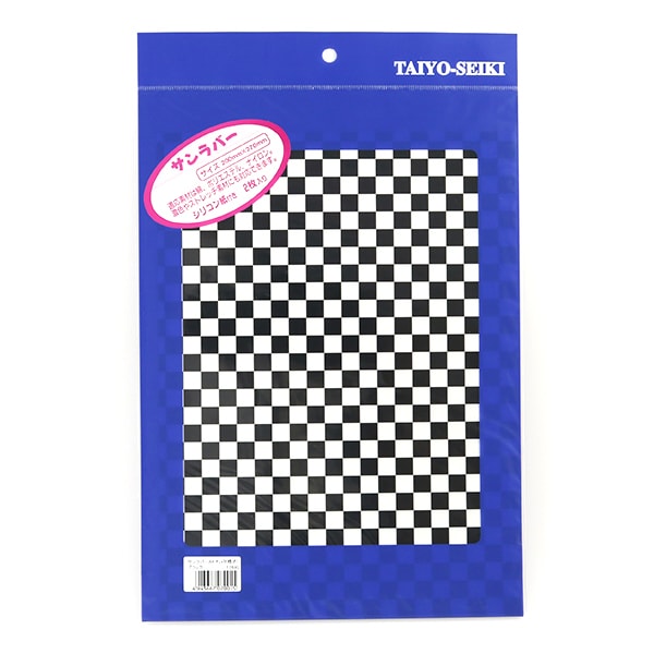 熱転写シート 『サンラバー A4 チェック (格子) ブラック 黒