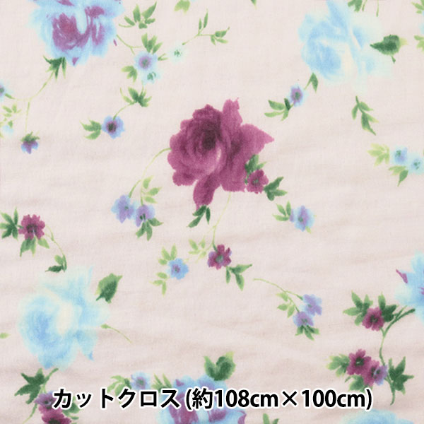 生地 『ミューファンコレクション トリプルガーゼ 花柄 カットクロス