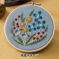刺しゅうキット 『小さな花のフレーム クロスステッチ ミモザ No.853