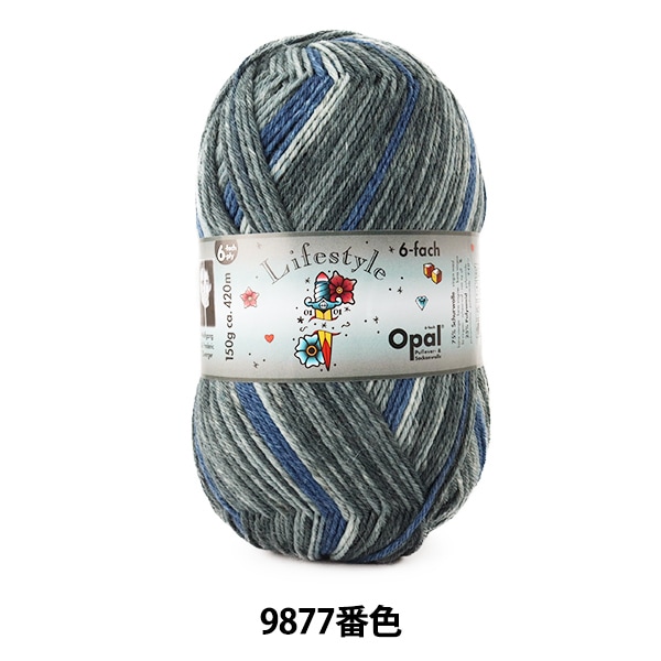 ���å��䡼�� �ӻ� ��Lifestyle (�饤�ե�������) 6ply 9877�ֿ��� Opal ���ѡ���