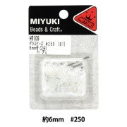 ビーズ 『グラスビーズ 6mm竹(2分) クリスタルAB #250 H5109』 MIYUKI ミユキ|ガラスビーズ|ビーズ