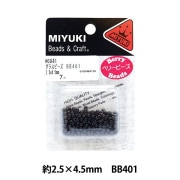 ビーズ 『ベリービーズ 黒 BB401 H6841』 MIYUKI ミユキ|ガラスビーズ|ビーズ