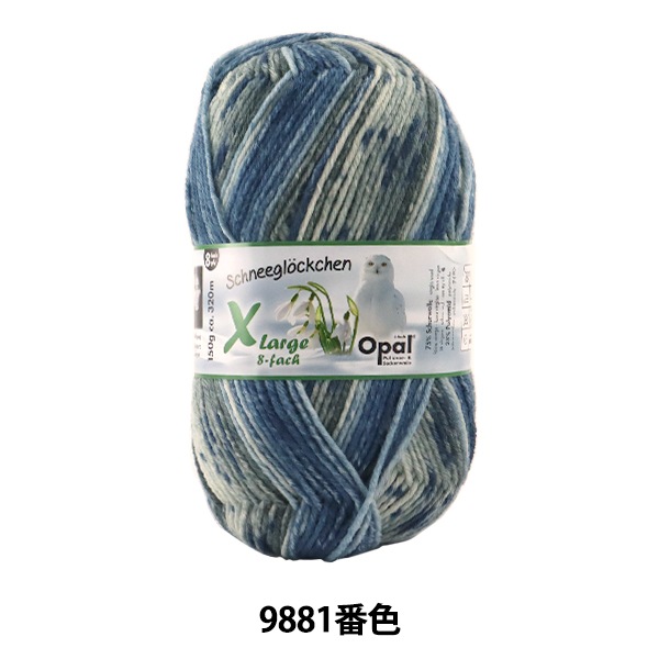 ソックヤーン 毛糸 『Snowdrop(スノードロップ) Xlarge 8ply 9881番色