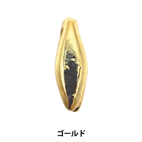 あさん専用 ゴールドの小判カン付き 手芸金具 『Aカン デザイン ゴールド 8×3mm 271/0126G』 ビーズ