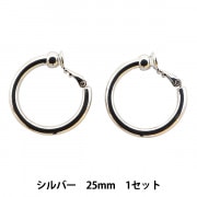 手芸金具 『片フープイヤリング16mm 銀色』 ビーズ,金具・留め具