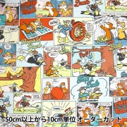 数量5から】 生地 『オックス ドナルドダック ロゴ柄 GR-1125-1A