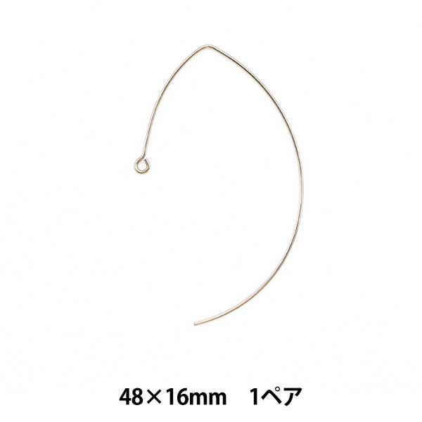 ピアス金具 『ステンレス フックピアス 大 1ペア』 ビーズ,ビーズ金具