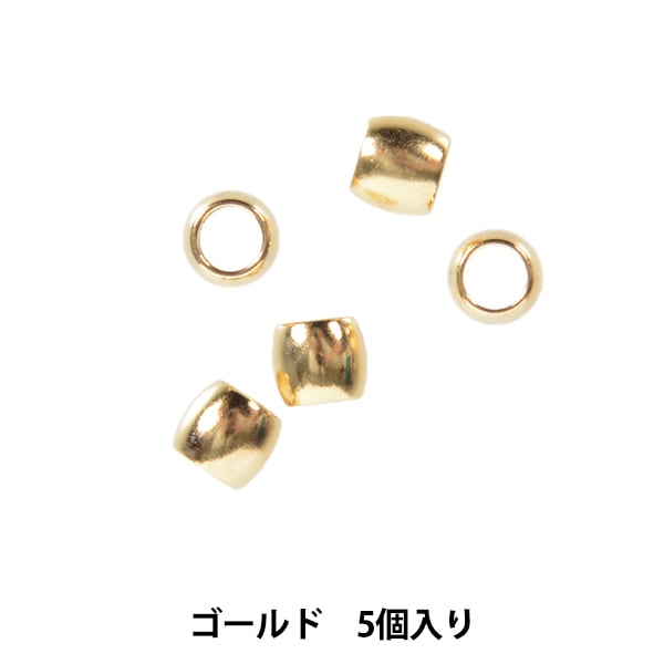 手芸金具 『タイコ 内径4mm ゴールド 5個入り TAIKO-4』 ビーズ,ビーズ