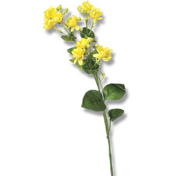 造花 ドライフラワー 『ジャスミン×9 つぼみ×19 イエロー A-32830-010