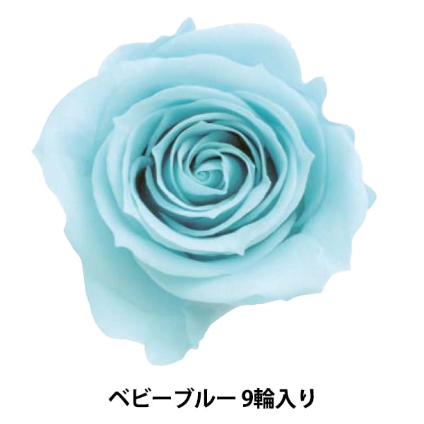プリザーブドフラワー 『ローズ いずみ ベビーブルー 9輪入り 03480