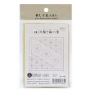 刺しゅう布 『刺し子 花ふきん 布パック ねじり梅と麻の葉 からし 582』 Olympus オリムパス|刺繍(刺しゅう)|手芸