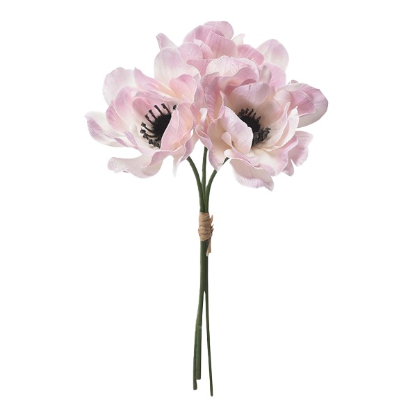 造花 シルクフラワー 『アネモネバンチ(1束3本) ライトライラック A