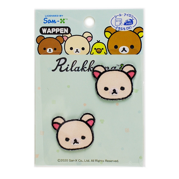 リラックマ友の会　学ラン　幼稚園児　王冠　新品未使用 ワッペン 『コリラックマ 2枚入り RK54』 PIONEER パイオニア